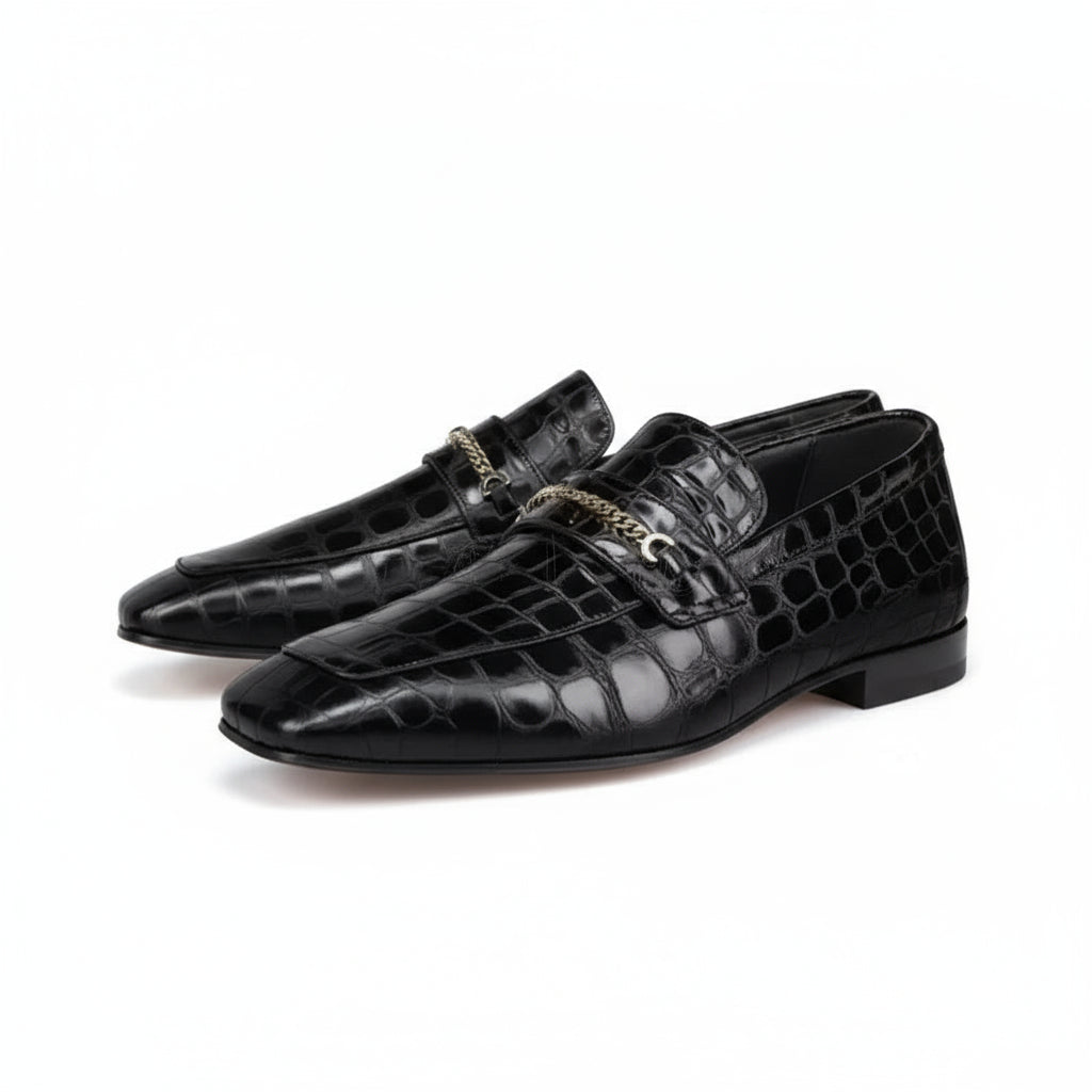 Loafers Chaîne Crocodile - Luxurymenwear