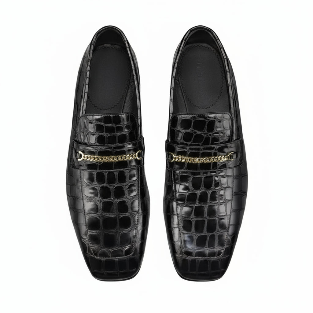 Loafers Chaîne Crocodile - Luxurymenwear