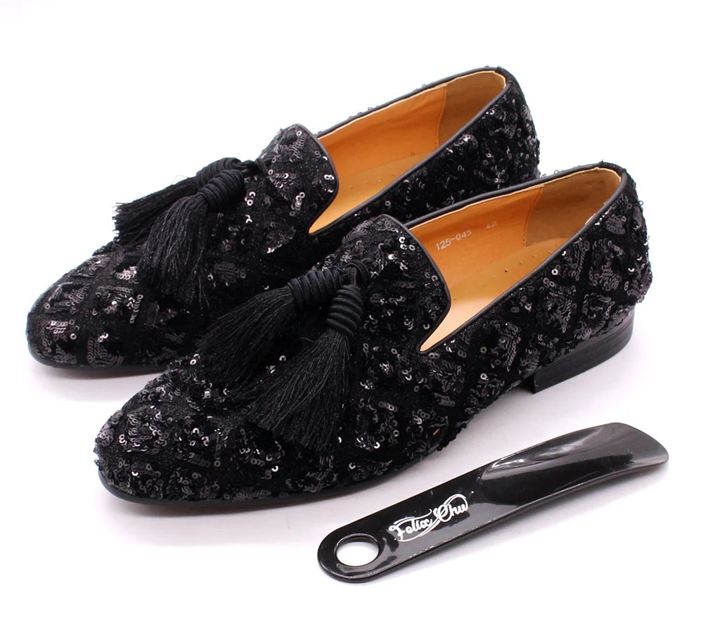 Loafers Paillettes Glands - Luxurymenwear