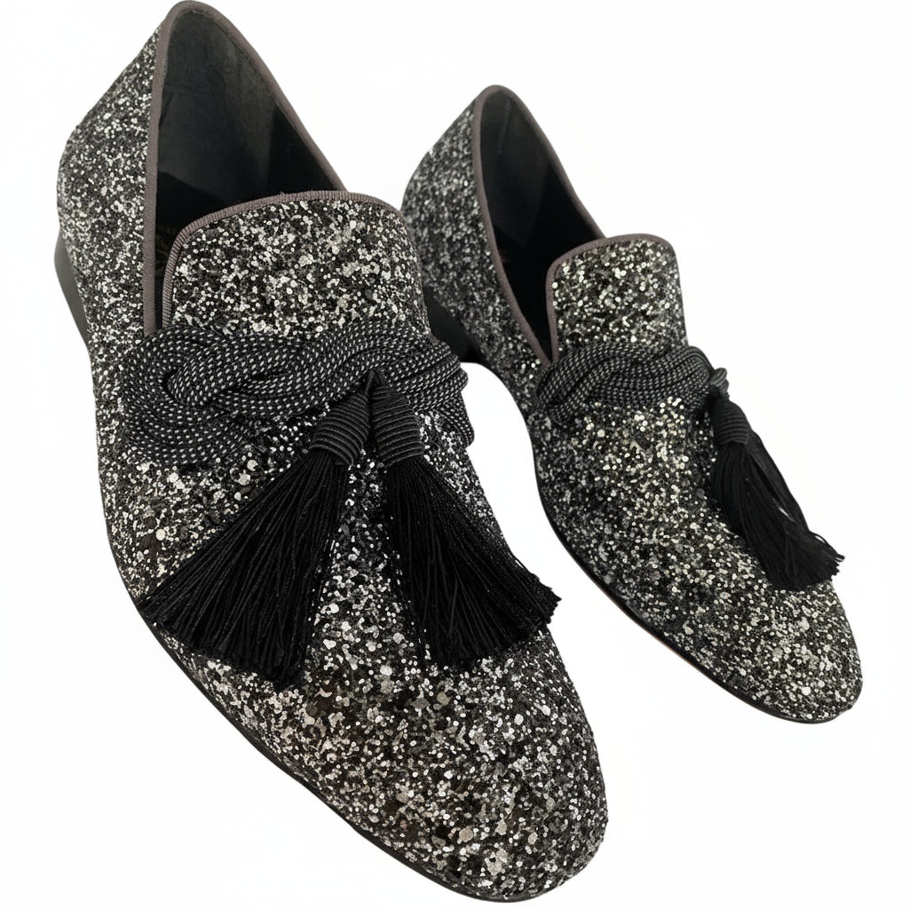 Loafers Argentés Paillettes - Luxurymenwear