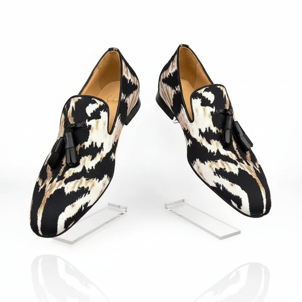 Loafers Canvas Léopard - Luxurymenwear