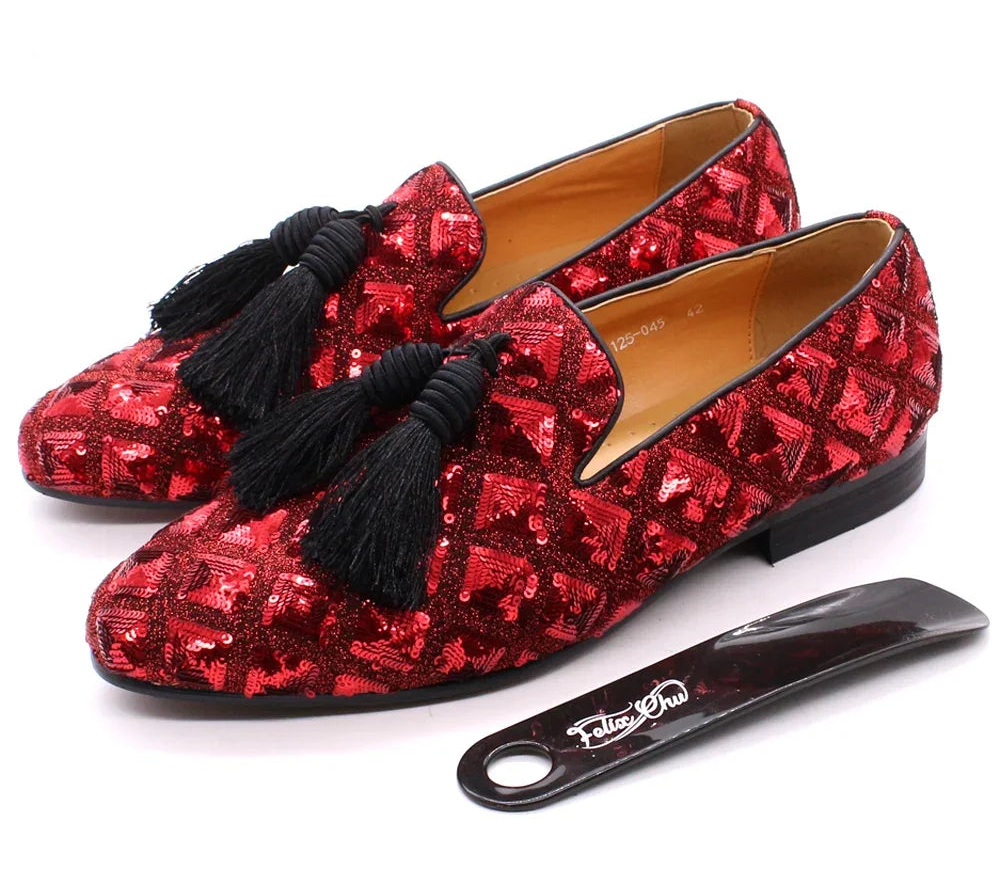 Loafers Paillettes Glands - Luxurymenwear