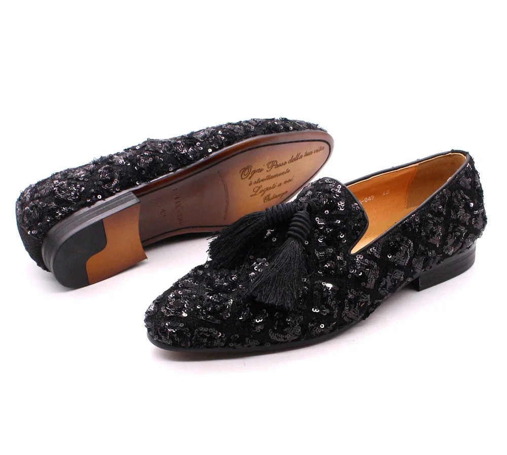 Loafers Paillettes Glands - Luxurymenwear